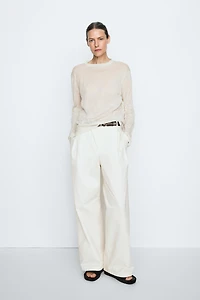 Long sleeve fine knit sweater - STUDIO