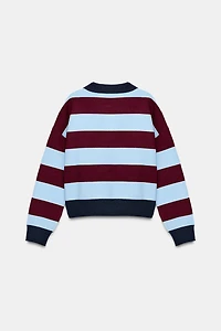 STRIPED KNIT POLO