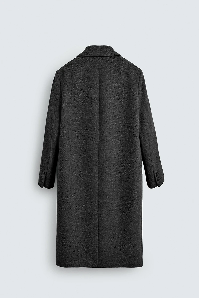 MANTEAU CROISÉ AVEC LAINE