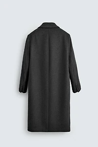 MANTEAU CROISÉ AVEC LAINE