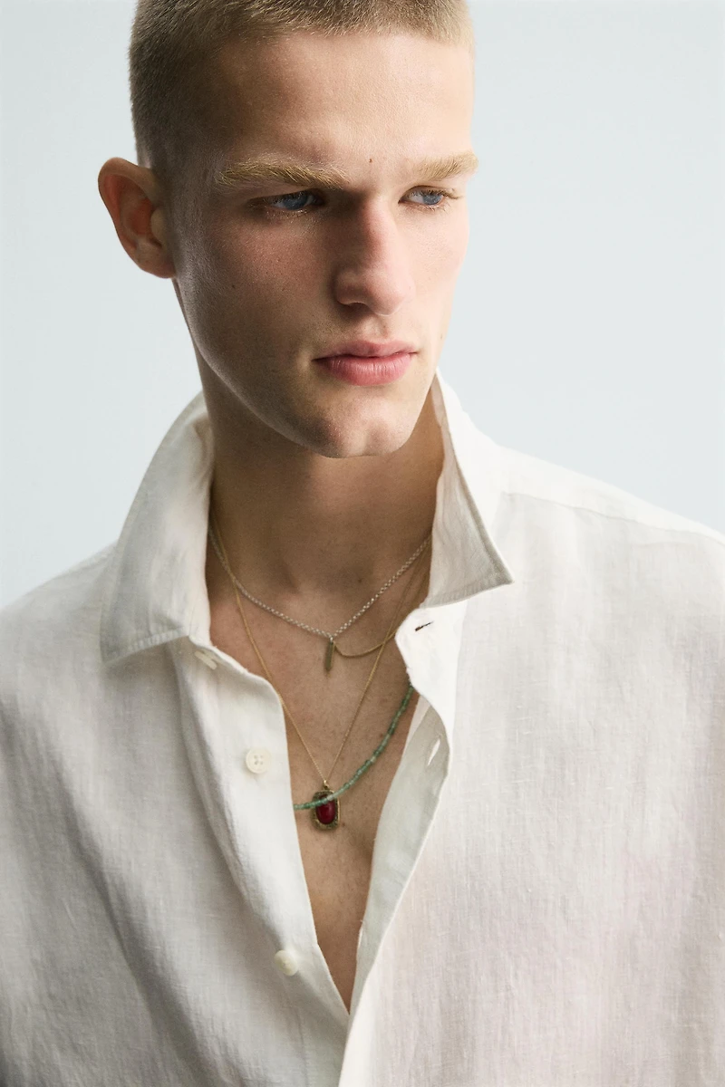 100% LINEN BOXY FIT SHIRT