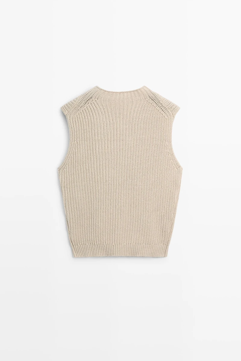 Chunky knit cotton top - STUDIO