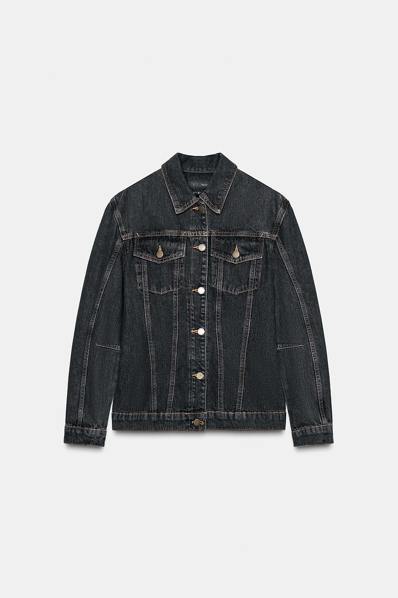 ZW COLLECTION FITTED DENIM JACKET