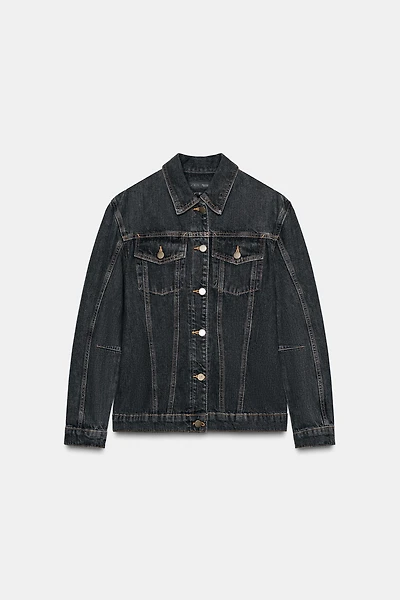 ZW COLLECTION FITTED DENIM JACKET