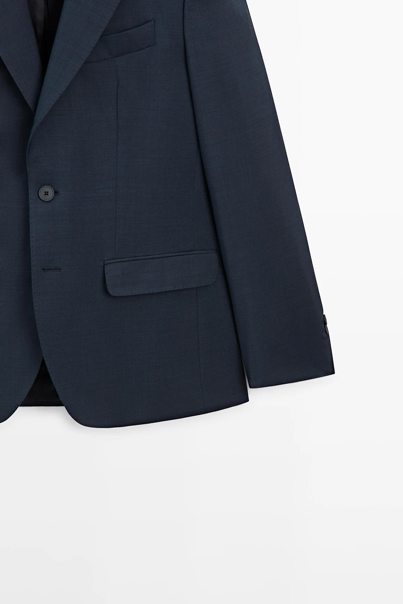 100% cool wool suit blazer