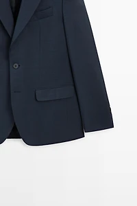 100% cool wool suit blazer