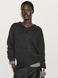 Pull en maille à col V