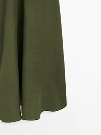 Flowing midi dress with thin straps