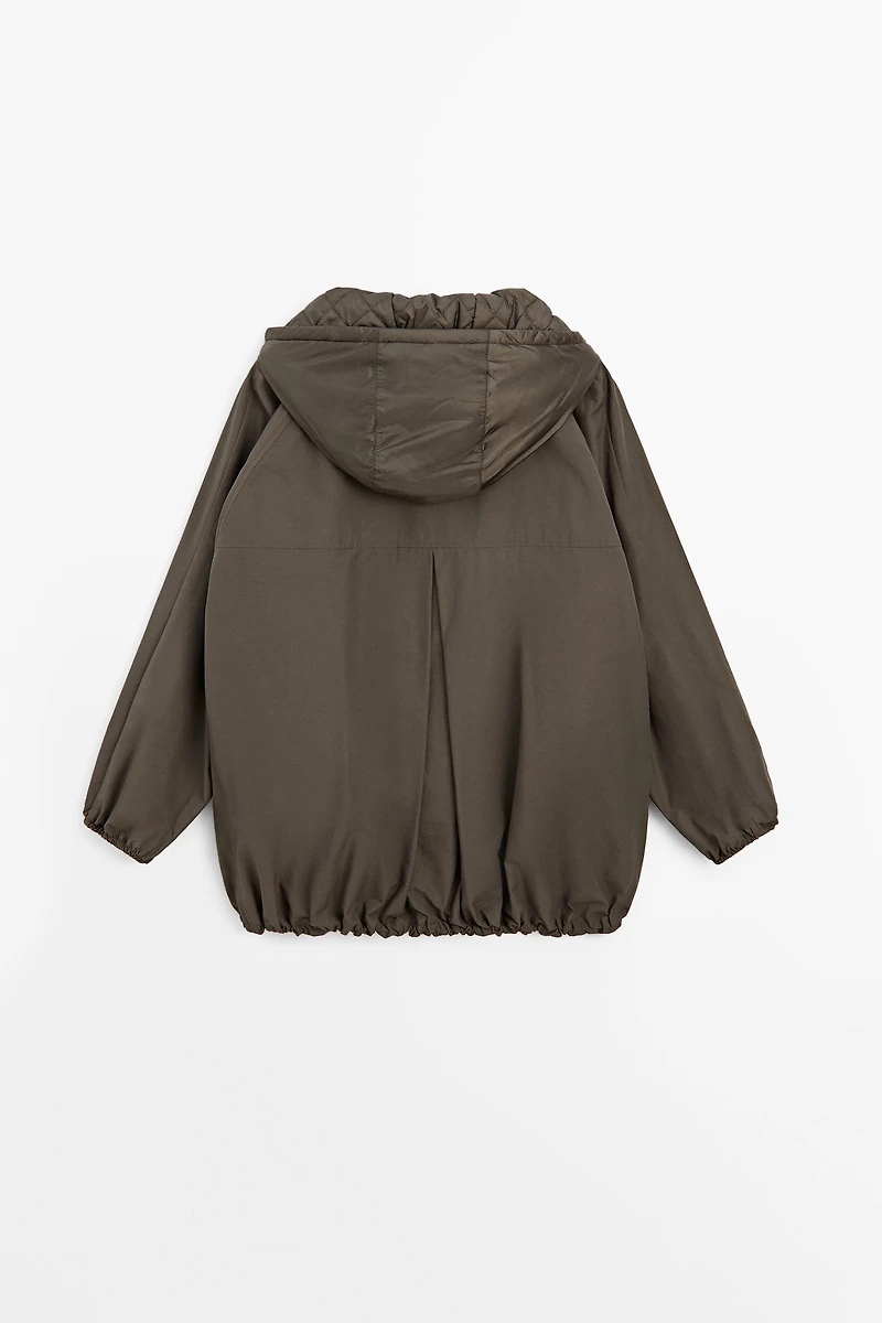 Parka with puff detail