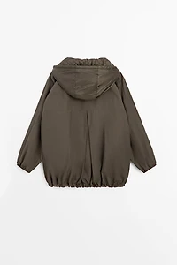 Parka with puff detail