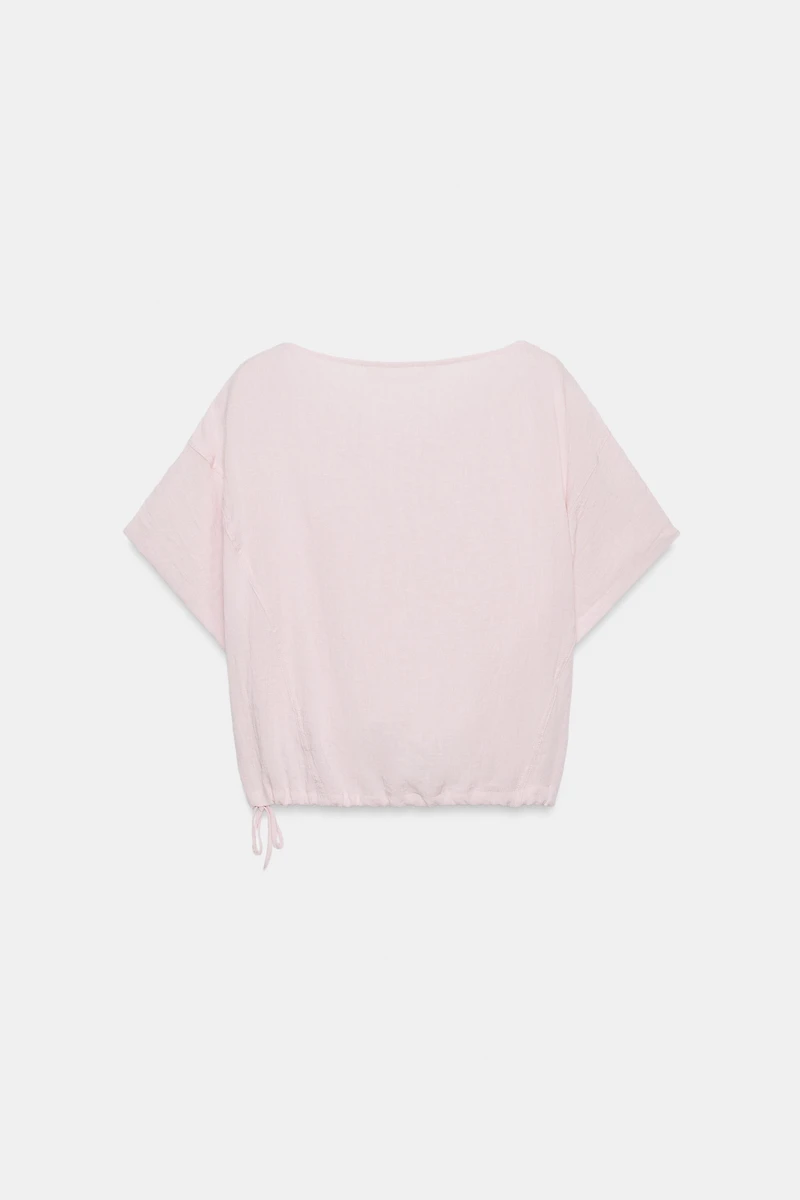ADJUSTABLE HEM CAPE SHIRT