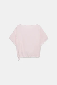 ADJUSTABLE HEM CAPE SHIRT