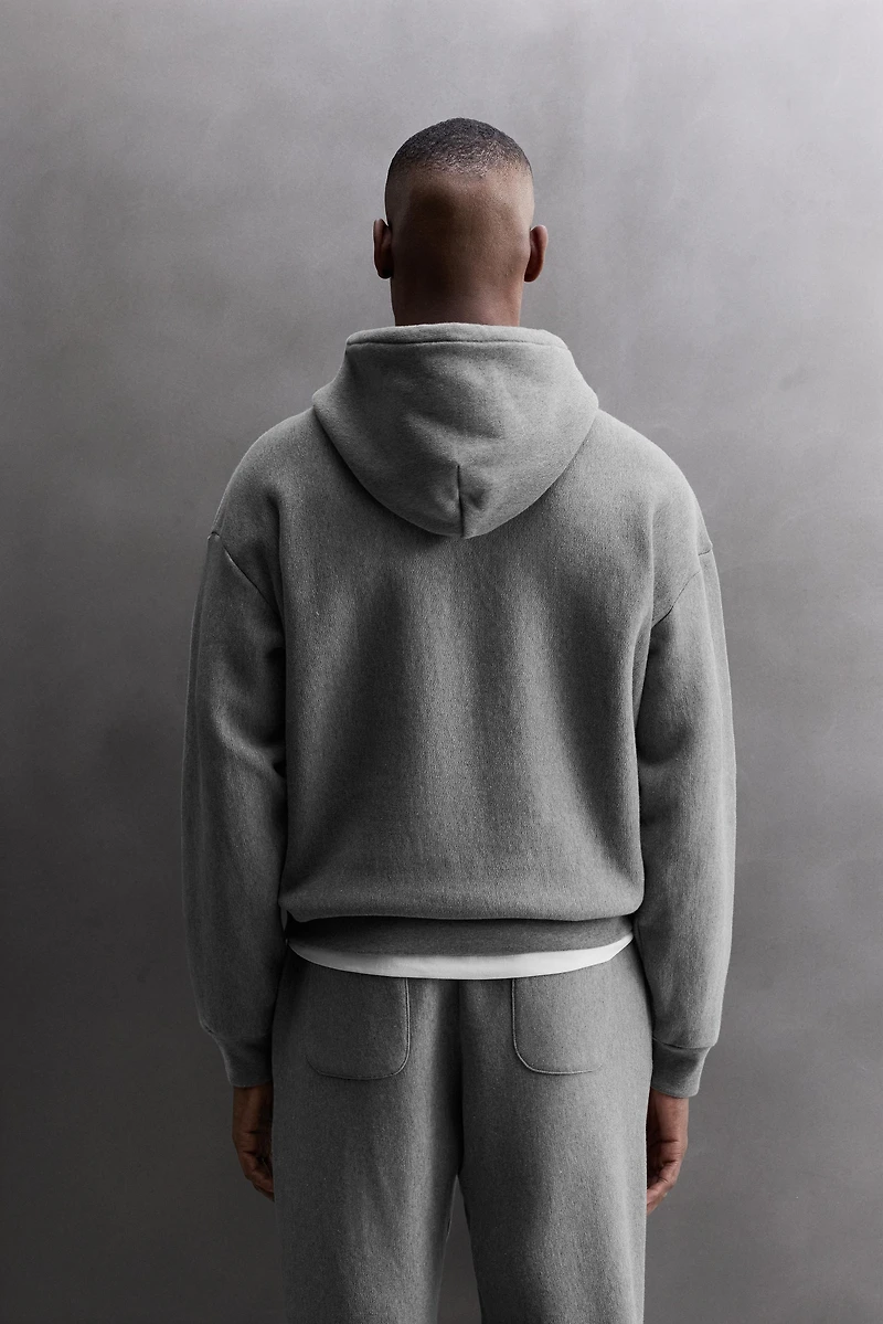 TEXT PRINTED HOODIE