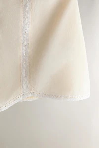 LACE-EMBROIDERED COTTON TOP