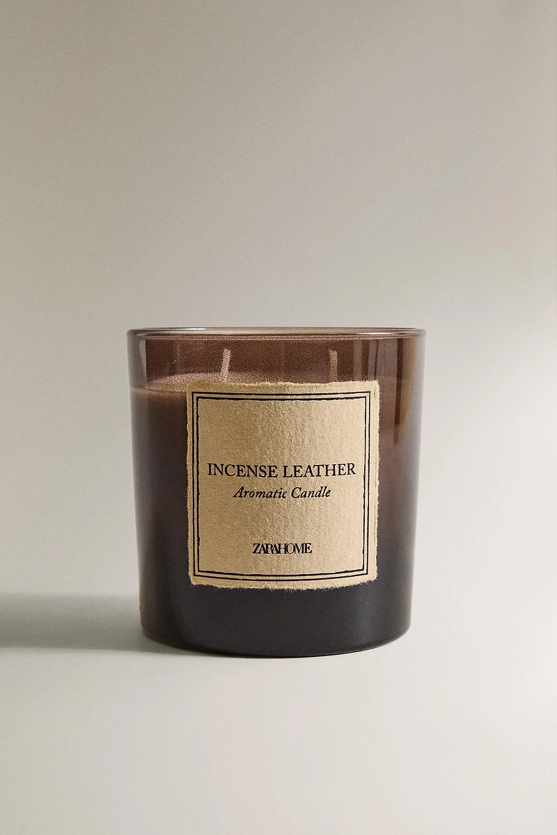 GR) INCENSE LEATHER SCENTED CANDLE