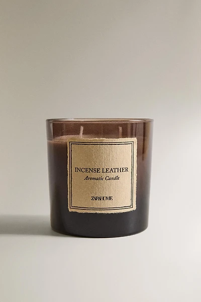 GR) INCENSE LEATHER SCENTED CANDLE