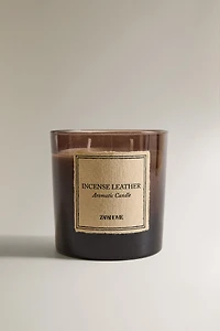 GR) INCENSE LEATHER SCENTED CANDLE