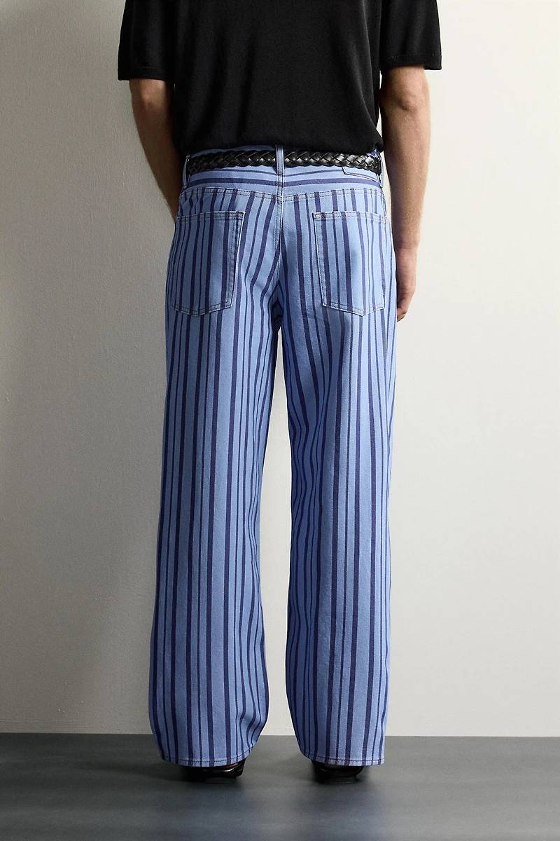 STRIPED STRAIGHT FIT PANTS