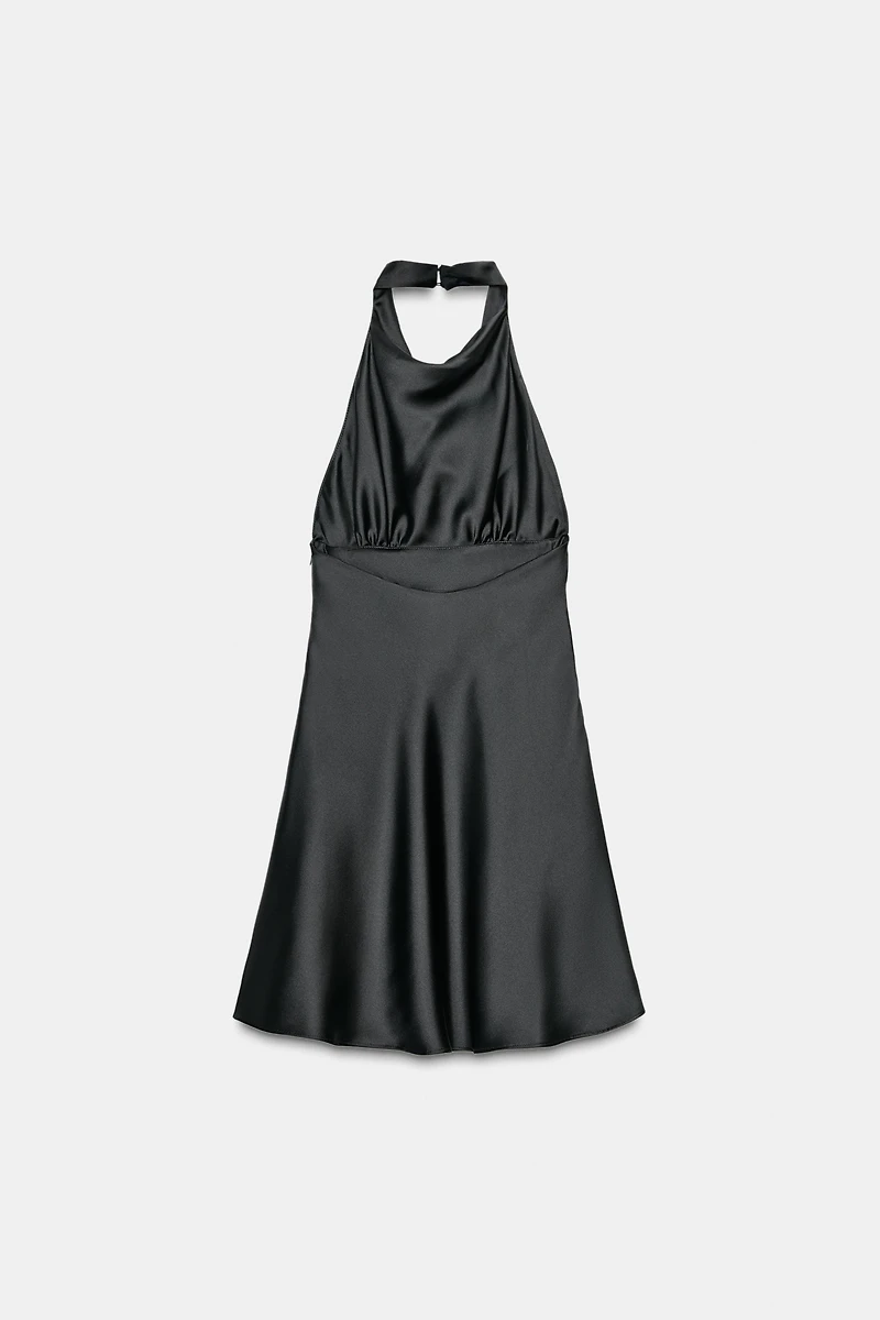 SATIN EFFECT MINI DRESS