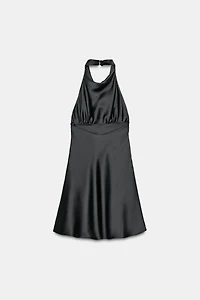SATIN EFFECT MINI DRESS