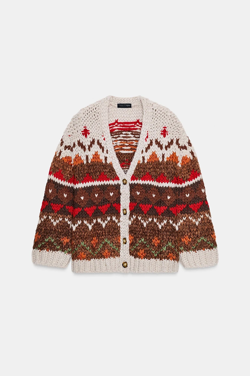 GILET EN MAILLE JACQUARD