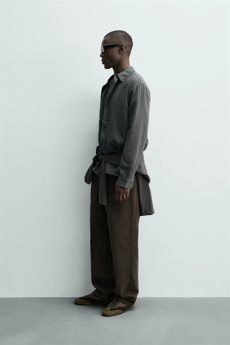 100% LINEN REGULAR FIT SHIRT