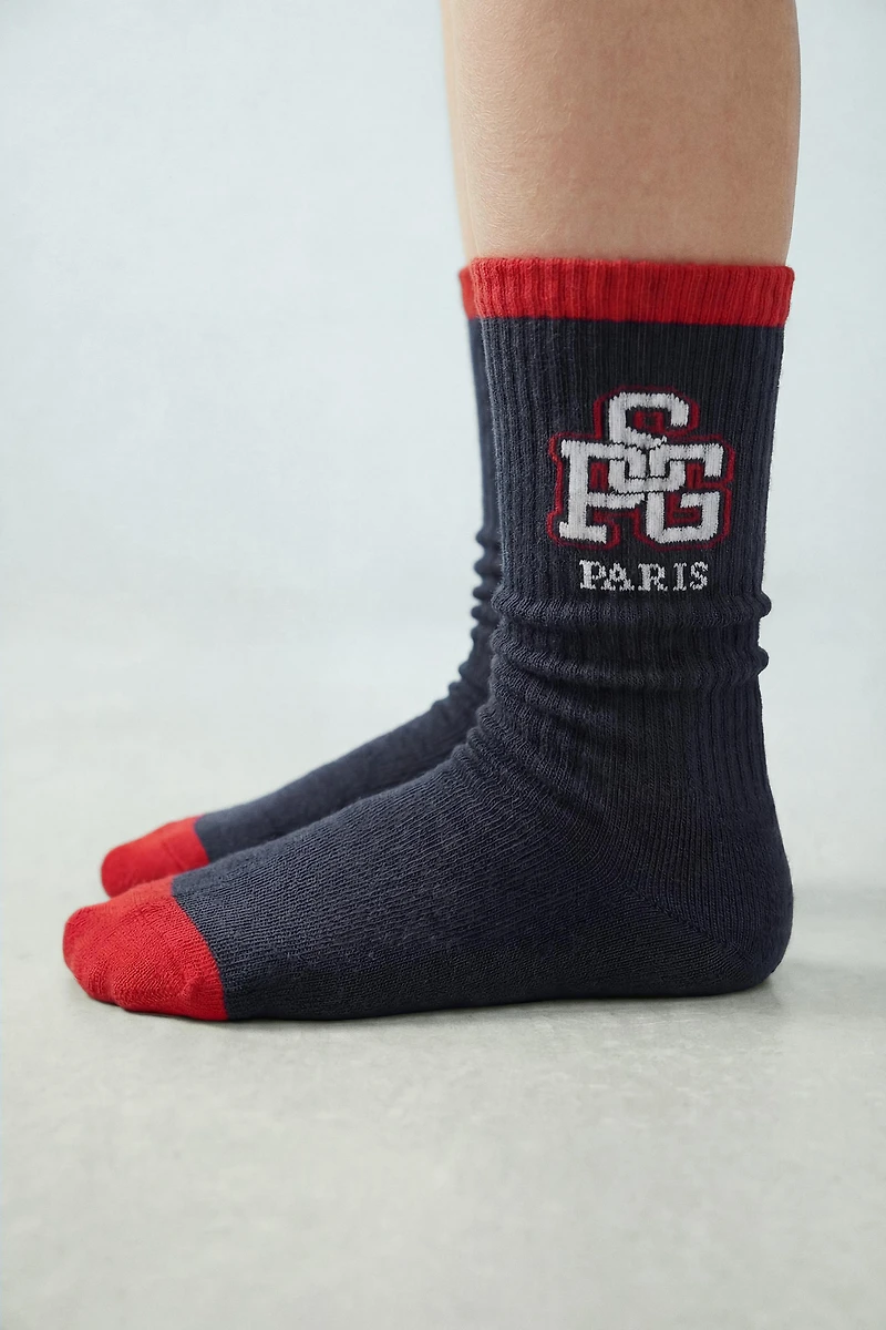 LOT DE DEUX CHAUSSETTES MONTANTES PSG ®