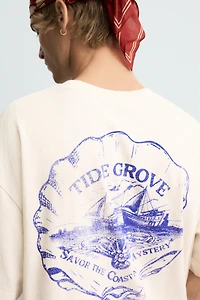 T-SHIRT IMPRIMÉ DÉLAVÉ