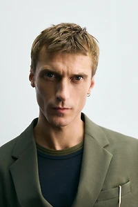 WOOL DOUBLE BREASTED SUIT BLAZER