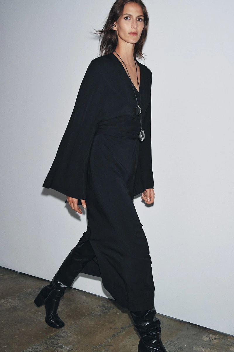 ZW COLLECTION MIDI DRESS WITH TIES