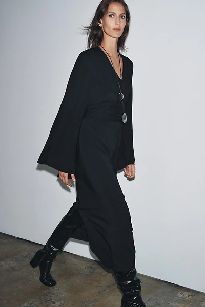 ZW COLLECTION MIDI DRESS WITH TIES