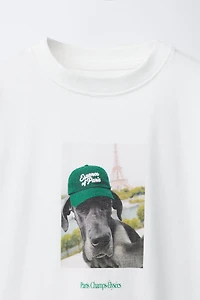 T-SHIRT IMPRIMÉ CHIEN