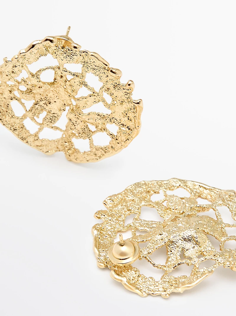 Boucles d'oreilles circulaires dentelle