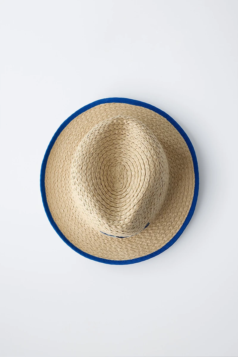 EMBROIDERED STRAW HAT