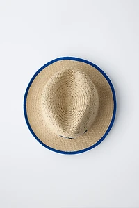 EMBROIDERED STRAW HAT