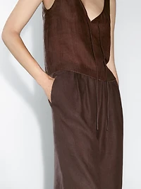 Flowing 100% linen trousers