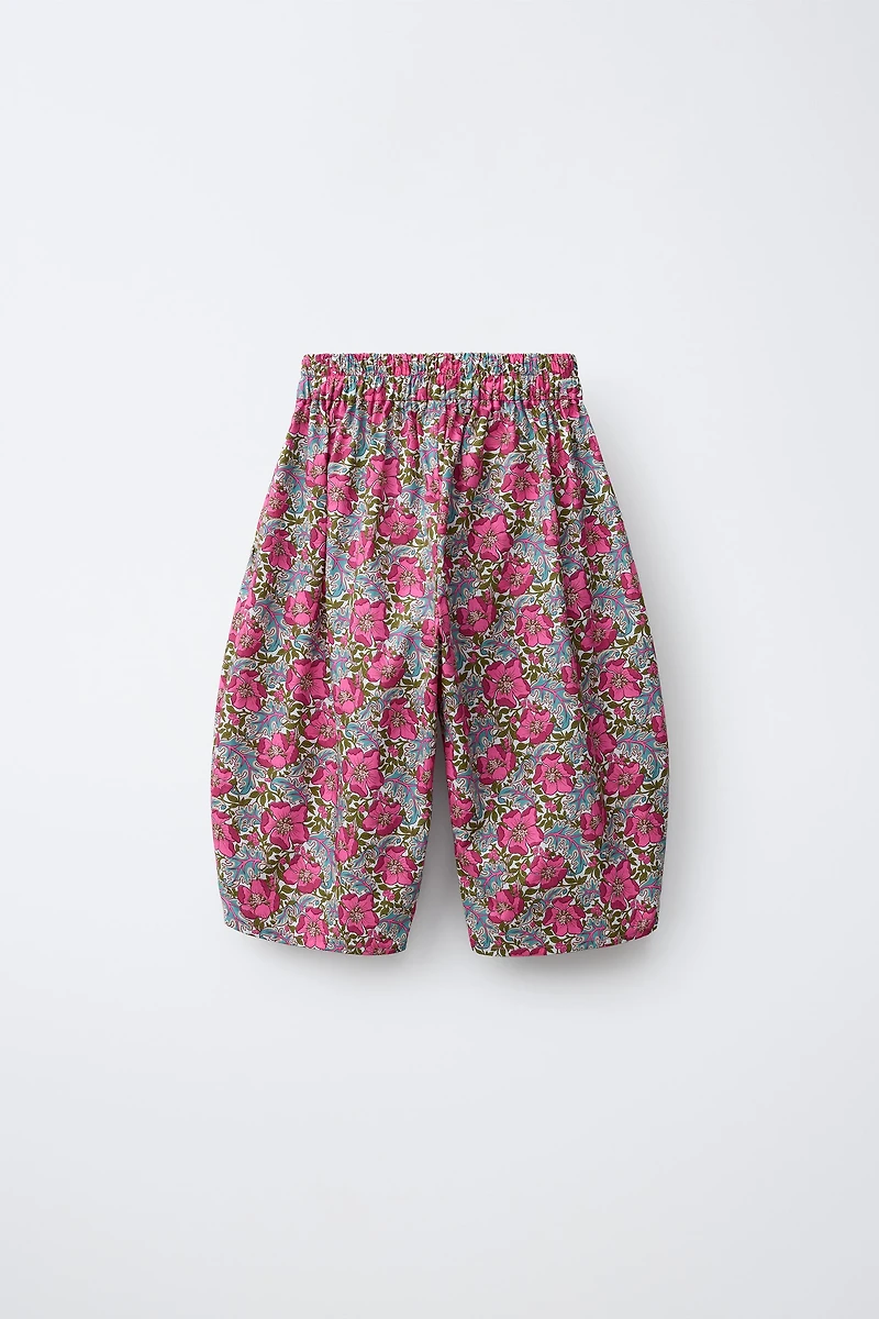 PRINTED FLORAL BLOOMER PANTS MADE WITH LIBERTY FABRIC