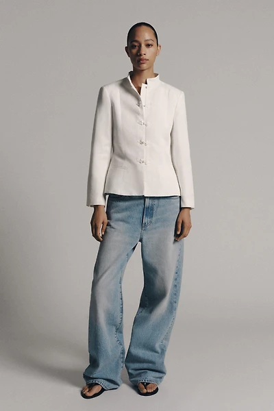 ZW COLLECTION PEPLUM BLAZER WITH FROG FASTENING