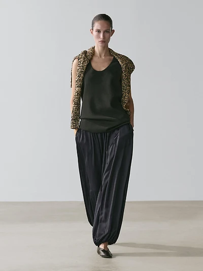 Pantalon satiné balloon