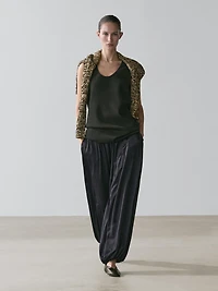 Pantalon satiné balloon