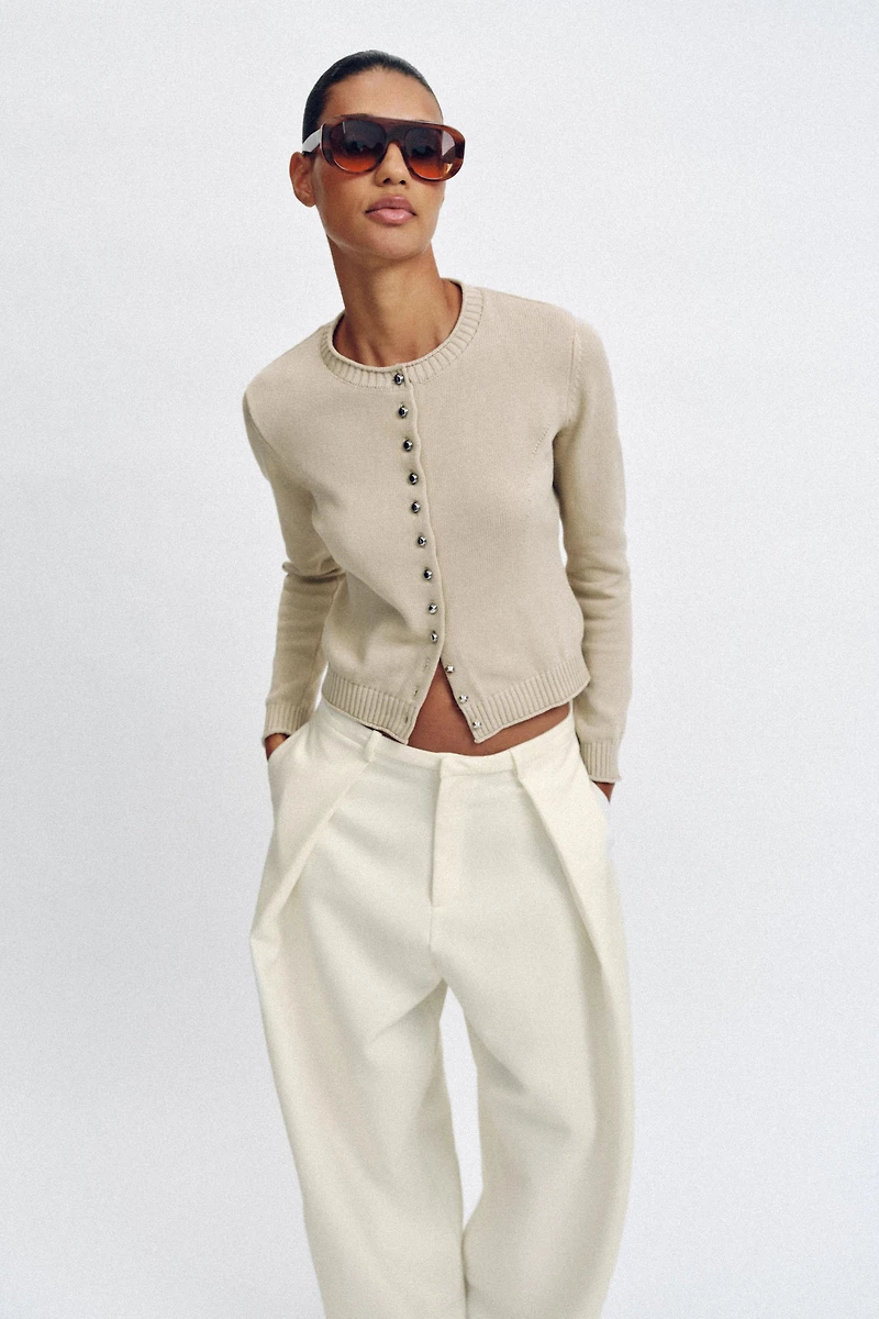 CARDIGAN WITH METAL BUTTONS