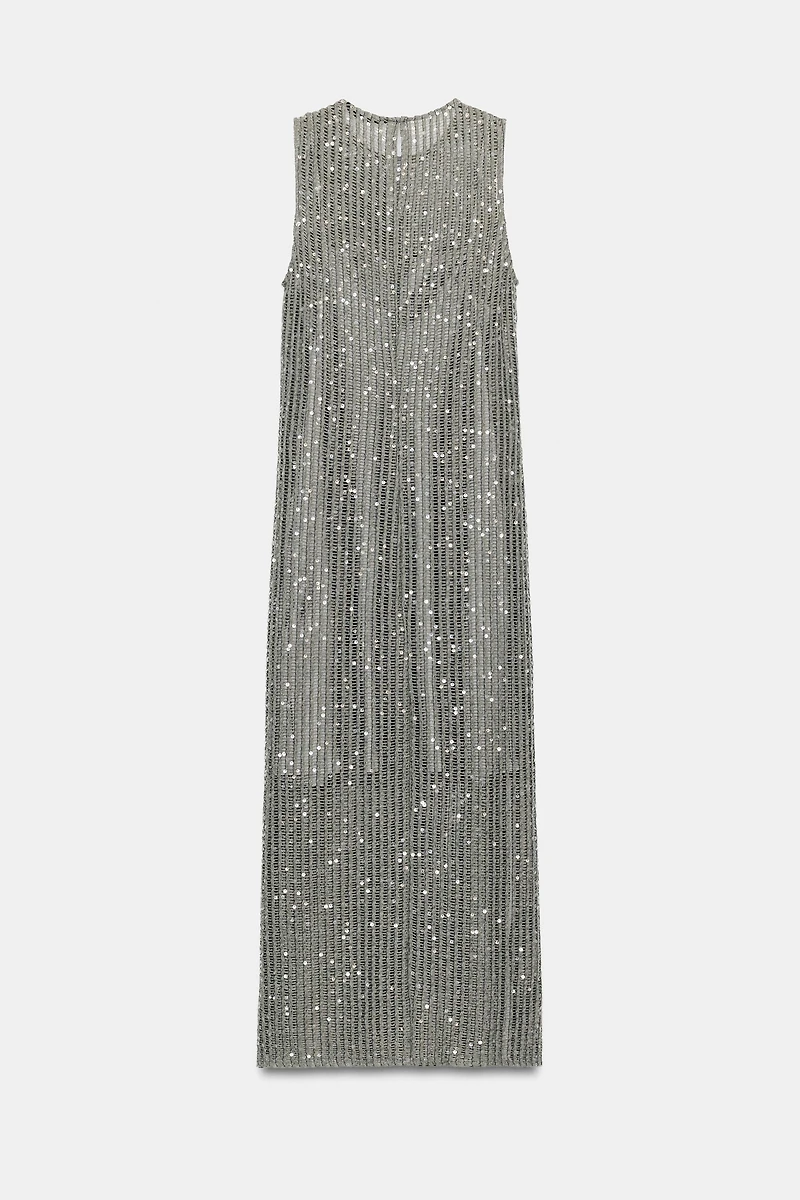 SEQUIN MIDI DRESS