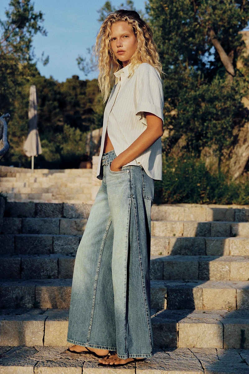 OVERSIZED STRIPED POPLIN SHIRT