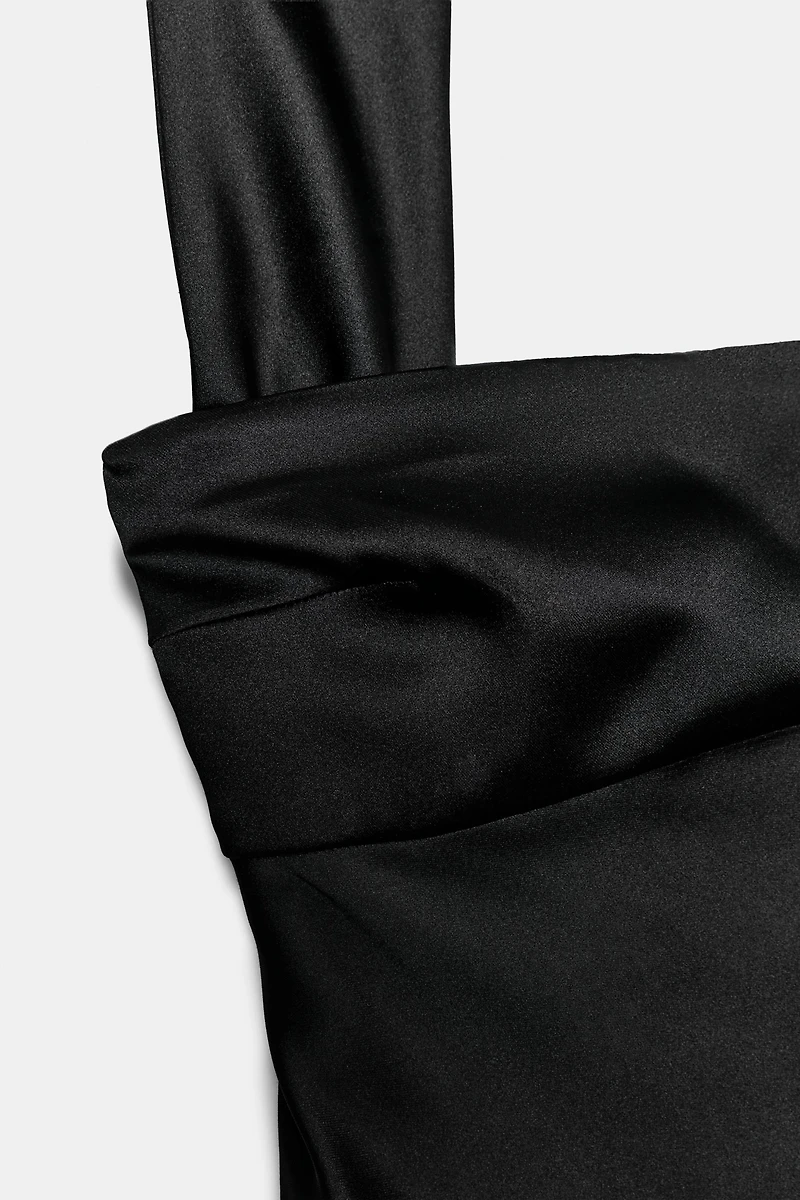 ROBE SATINÉE FOULARD