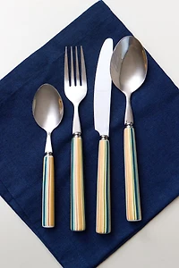 CERAMIC HANDLE FLATWARE SET (SET OF 4)