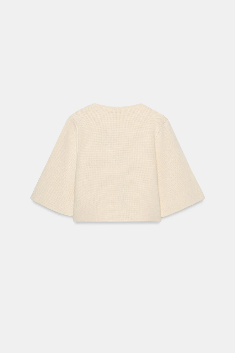 CROPPED KNIT CARDIGAN