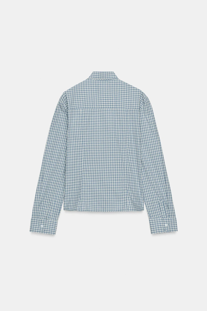FITTED PLAID SHIRT