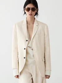 Linen blend suit blazer