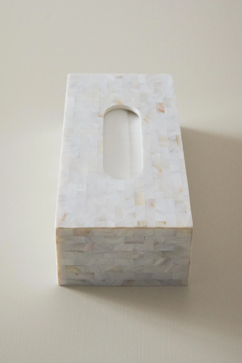 MOTHER-OF-PEARL TISSUE BOX