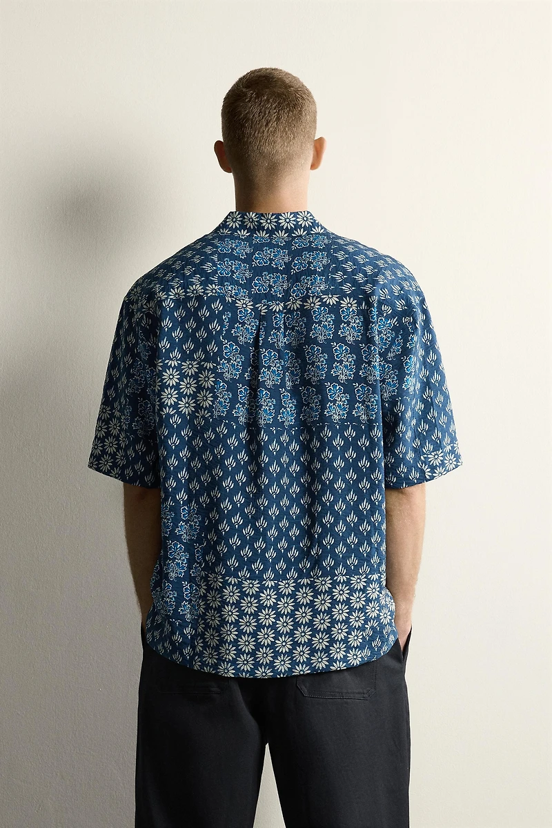 PATCHWORK PRINT RELAXED FIT SHIRT